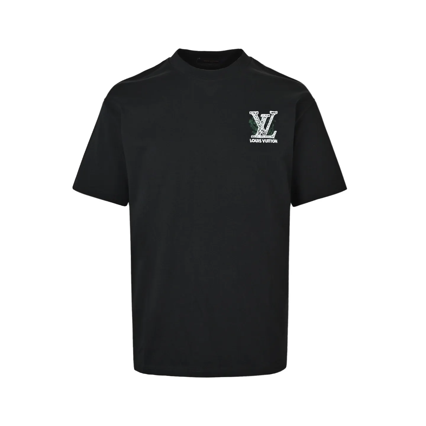 Louis Vuitton/Louis Vuitton inkjet presbyopic line logo embroidered short sleeves